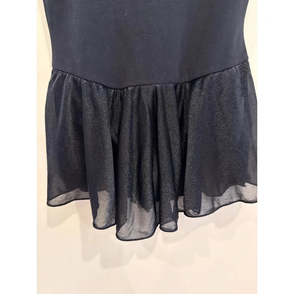 Cat & Jack Girls Black Rhinestone Sleeveless Dance Leotard Dress Size M 7/8